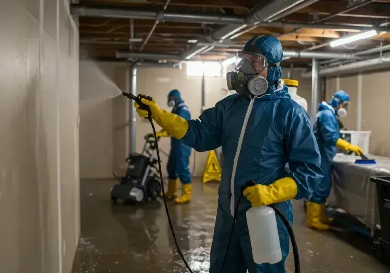 Basement Sanitization and Antimicrobial Treatment process in Springhill, LA